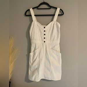 Japna - Medium White Denim Dress - Summer Dress - Jean Dress
